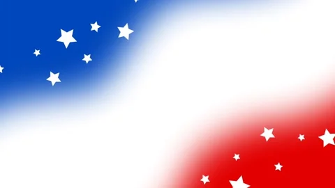 Dynamic Patriotic Background Animation with Waving Red White Blue Colors. Stock Footage 340074178