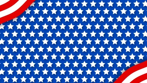 Dynamic Patriotic USA Flag Background with Stars and Stripes for National C.. Stock Footage 340074798