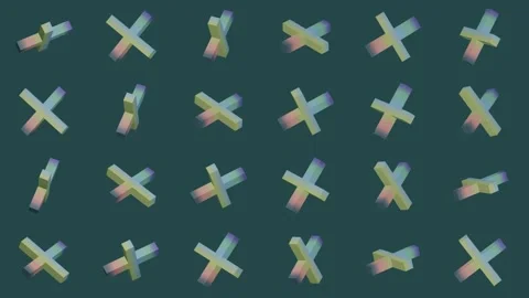 Dynamic pattern animation. Abstract color animation. 3d illustration Stock Footage 234206927