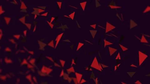 Dynamic pattern background of red polygons that moves twist and turn slow Stock Illustration