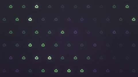 Dynamic pattern of glowing shapes on dark background Stock Footage 339328560