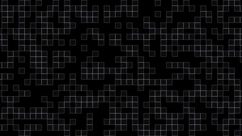 Dynamic pattern with grid of rectangles on black background Stock Footage 339077497