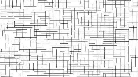 Dynamic pattern with individually animated lines Stock Footage 345556469