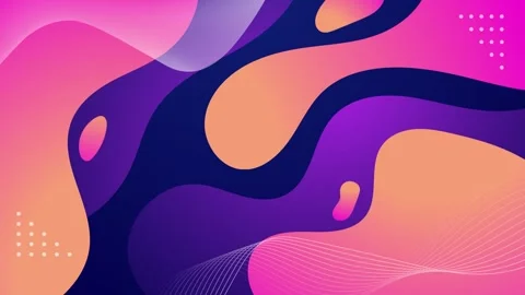 Dynamic patterns of colorful abstract vibrant shapes with dynamic elements Stock Footage 293663311