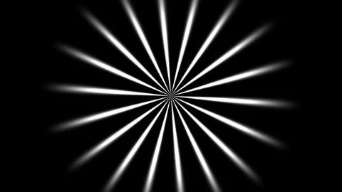 Dynamic patterns of light rays radiating from the center Stock Footage 338166701