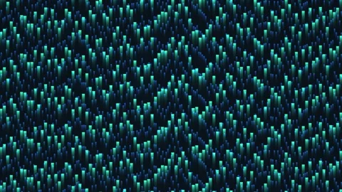Dynamic patterns of light in shades of blue and green Stock Footage 338081575