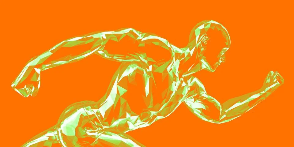 Dynamic Performance Analysis Explores Athletic Movement Patterns 库存插图
