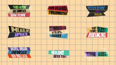 Dynamic Perspective Titles Pack | Modern 3D Typography Stock After Effects