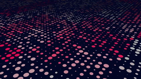 Dynamic pink abstract art with red and white dot pattern Stock Footage 274175287