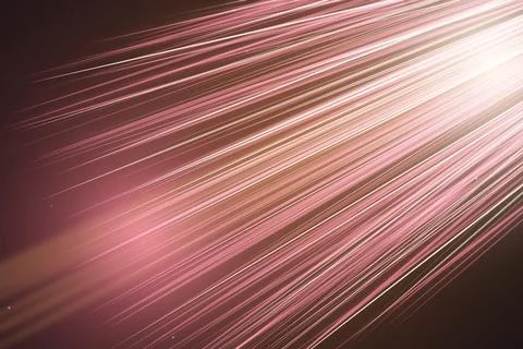 Dynamic pink and white rays sweep diagonally across a dark atmospheric fiel.. Illustrazione stock