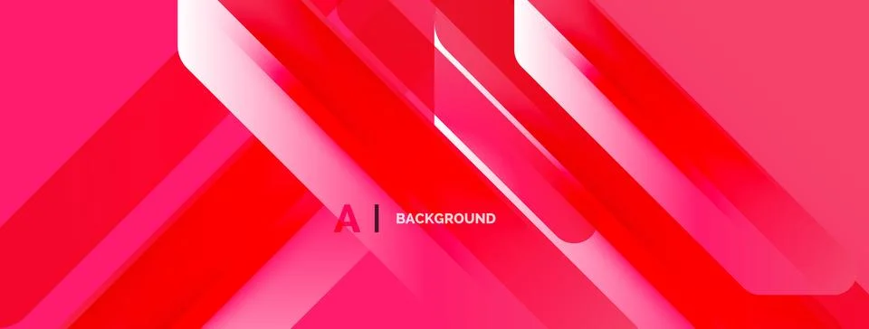 Dynamic pink background features diagonal lines, gradients. Modern design, Illustrazione stock