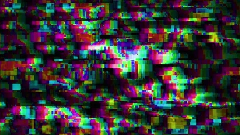 Dynamic pink glitch effect. Broken TV. Stock Footage 265153284