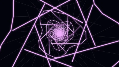 Dynamic pink lines forming shapes in dark space Stock Footage 337072167