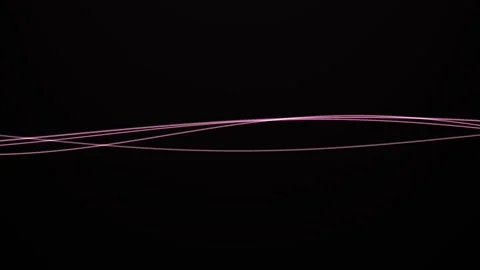 Dynamic pink neon lines create an abstract, flowing animation Video stock 324706918