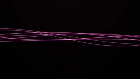 Dynamic pink neon lines create flowing abstract animations Stock Footage 324782475