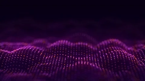 Dynamic pink wave of particles. Abstract futuristic technology background. Stock Footage 275863444