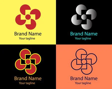 Dynamic Pinwheel Logo Stock Illustration