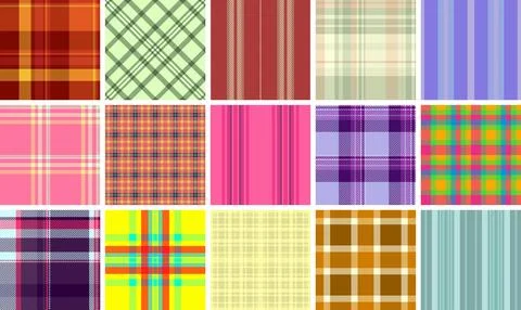 Dynamic plaid grid suitable for advertising graphics. Eye catching tartan c.. Stockillustratie