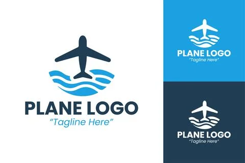 Dynamic Plane Logo Ilustração Stock