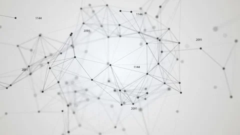 Dynamic plexus with numbers. Futuristic technology motion background Stock Footage 76014157
