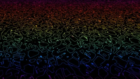 Dynamic Polygon Assembly Perspective Planar Texture Motion Background Stock Footage 300754153