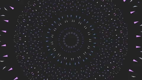 Dynamic polygonal abstract circular triangle mosaic mandala background Stock Footage 306359148