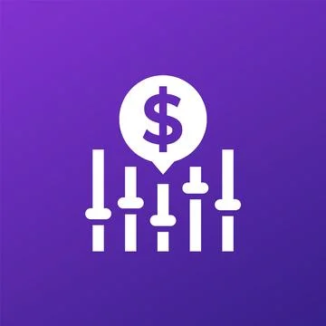 Dynamic pricing icon for web Illustrazione stock