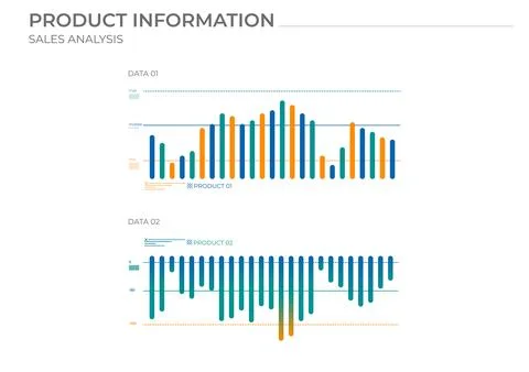 Dynamic process data charts in color. Finance elements charts. Illustrazione stock