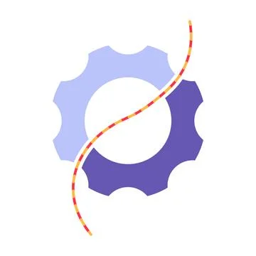 Dynamic Process Of Spinning Gears Wheels At Work Stock Illustration