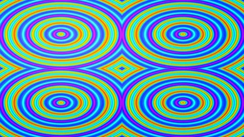 Dynamic psychedelic background with colorful geometric circle patterns Stock Footage 337703179