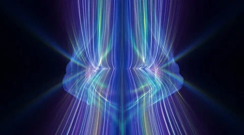 Dynamic Psychedelic iridescent holographic scifi portal loop Stock Footage 331452980