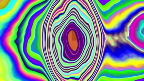 Dynamic psychedelic patterns shift in vivid colors Stock-Footage 338301953