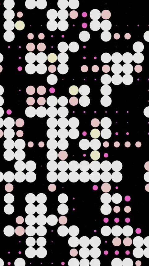 Dynamic Pulsing Circle Grid Animation - Minimalist Abstract Background Stock Footage 337999242
