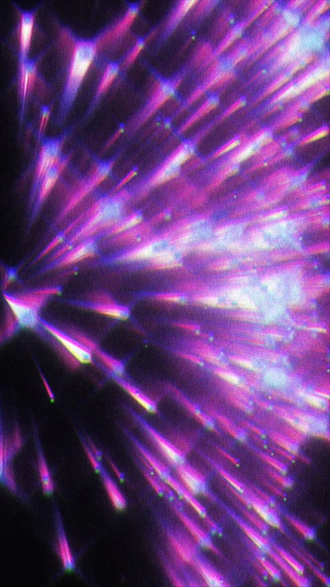 Dynamic purple and pink light effects radiate across a dark space Stock Footage 327652560