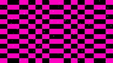 Dynamic Purple Black Checkerboard Pattern Background with Particles Stock Footage 331353095