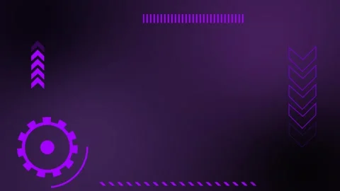 Dynamic Purple Gear Tech Background Loop Stock Footage 317082080