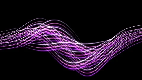 Dynamic Purple Light Waves Symbolizing Progress for Womens Equality. Stock Footage 340122860