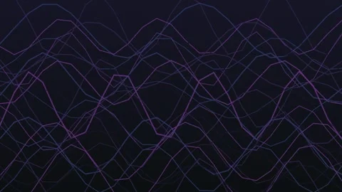 Dynamic purple polygons shift and connect against a dark backdrop Stock Footage 327337765