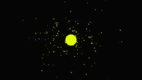 Dynamic quantum electron cloud motion with glowing energy particles Stock Footage 346800483