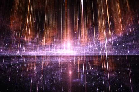 Dynamic quantum field. Quantum mechanics Stock Illustration