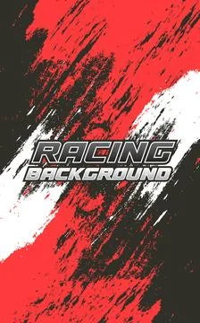 Dynamic Racing Background Abstract Graphic With Bold Red Black White Illustrazione stock