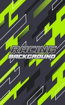 Dynamic Racing Background with Neon Geometric Graphics 스톡 일러스트