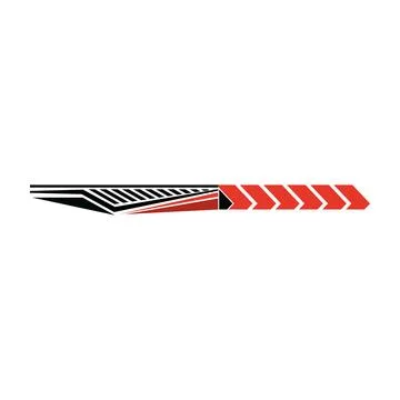Dynamic racing car design with speed arrows Stock Illustration