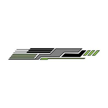 Dynamic racing car side decal vector stripe design Stock Illustration