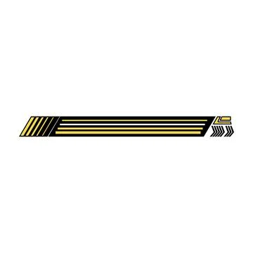 Dynamic racing stripe decor car sticker design Stock Illustration