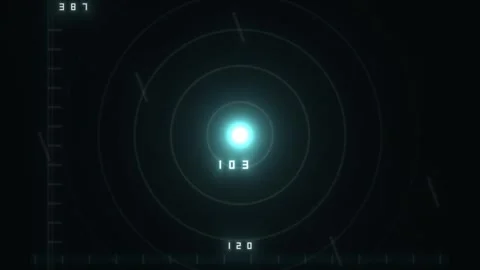 Dynamic radar screen displaying data and signals in motion Stock Footage 338232256
