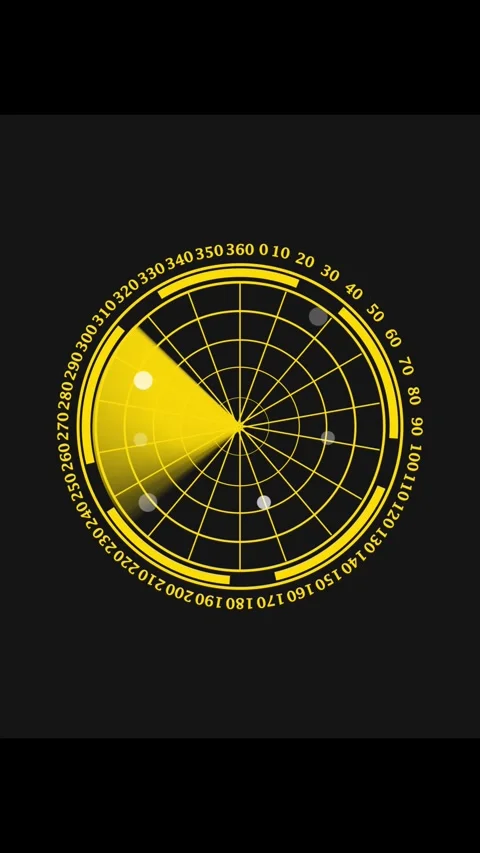 Dynamic radar screen displaying moving targets and sweeping beam motion aga.. 動画素材 331727910