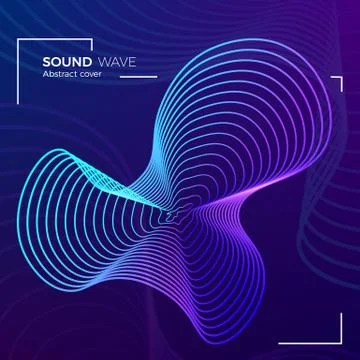 Dynamic radial color sound equalizer design. Music album cover template. Abst Stock Illustration