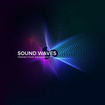 Dynamic radial sound equalizer design. Music album cover template. Abstract c Stock Illustration