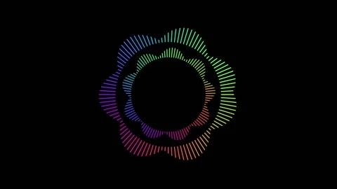 Dynamic Rainbow Audio Visualizer Loop Abstract Sound Wave Equalizer Graphic.. Stock Footage 339077690